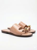 Rasteirinha Feminina Preta Slide Esfera Dourada | Leve, Macia e Elegante - Envio Imediato 🚀