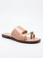 Rasteirinha Feminina Preta Slide Esfera Dourada | Leve, Macia e Elegante - Envio Imediato 🚀