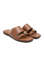 Rasteirinha Feminina Preta Slide Esfera Dourada | Leve, Macia e Elegante - Envio Imediato 🚀